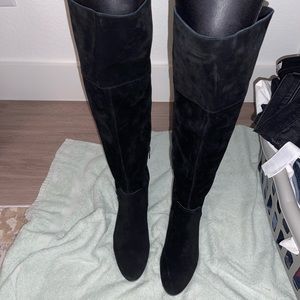 Black Suede Over the Knee Vince Camuto Boots